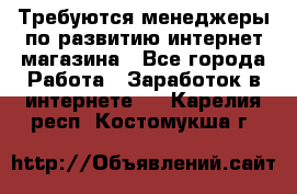 Требуются менеджеры по развитию интернет-магазина - Все города Работа » Заработок в интернете   . Карелия респ.,Костомукша г.